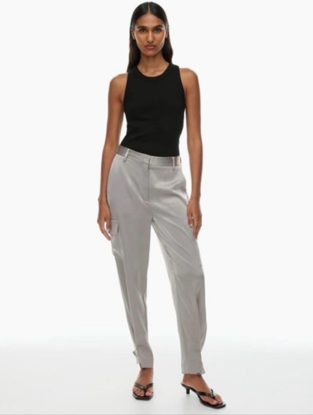 Aritzia Babaton Refined Satin Cargo Pants Sz 8 NWOT